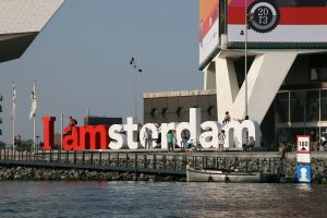 Iconic "I amsterdam" sign in Amsterdam