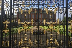 Gold gates to entrance of Kensington Palace