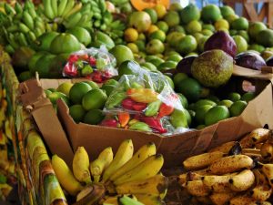 Fruit market in the Caribbean