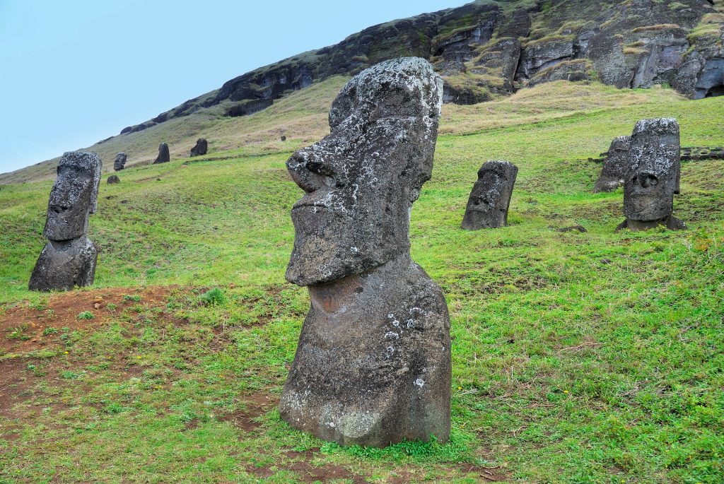Easter Island stone figures