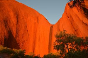 A close view of the Red Rock of Uluru.