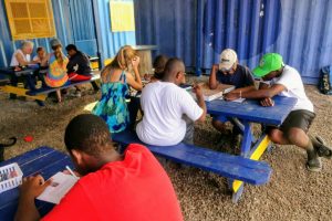 School children in Caribbean