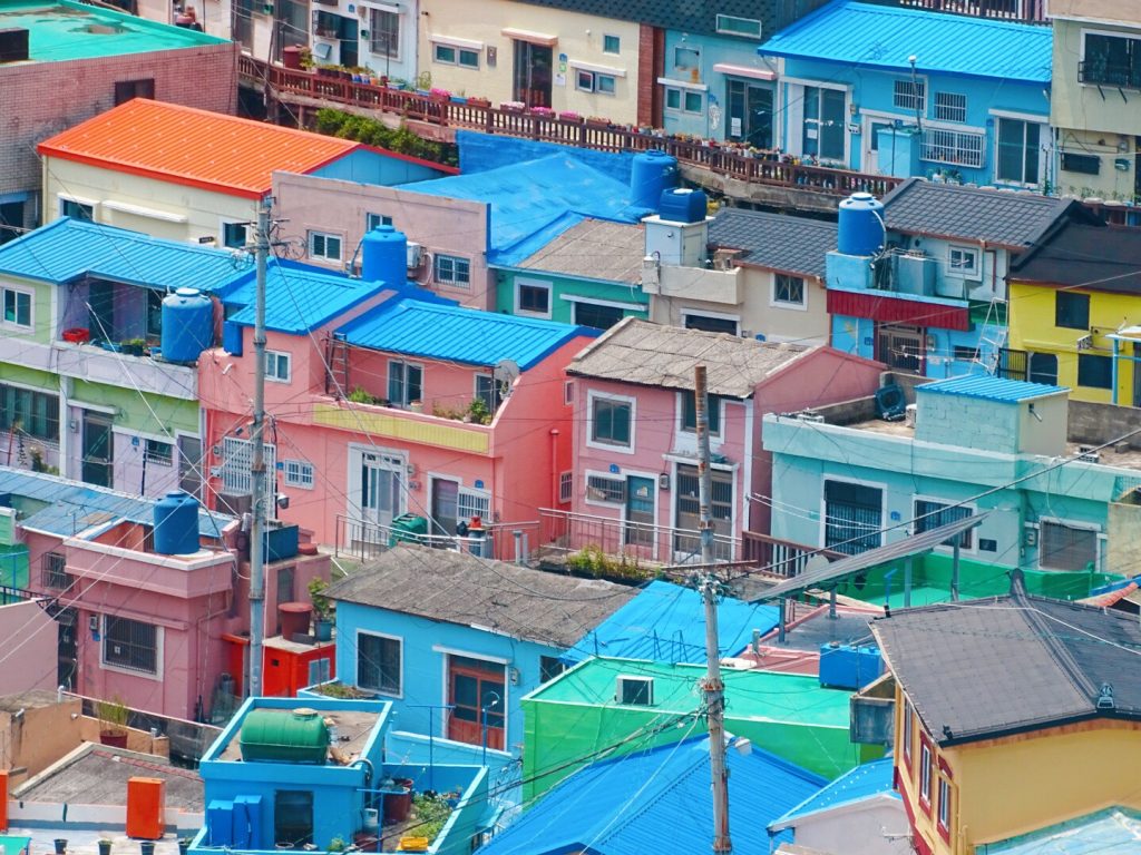 Colorful houses of Busan, South Korea. Photo: Rose Munday
