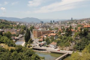 Bird's eye view of Sarajevo