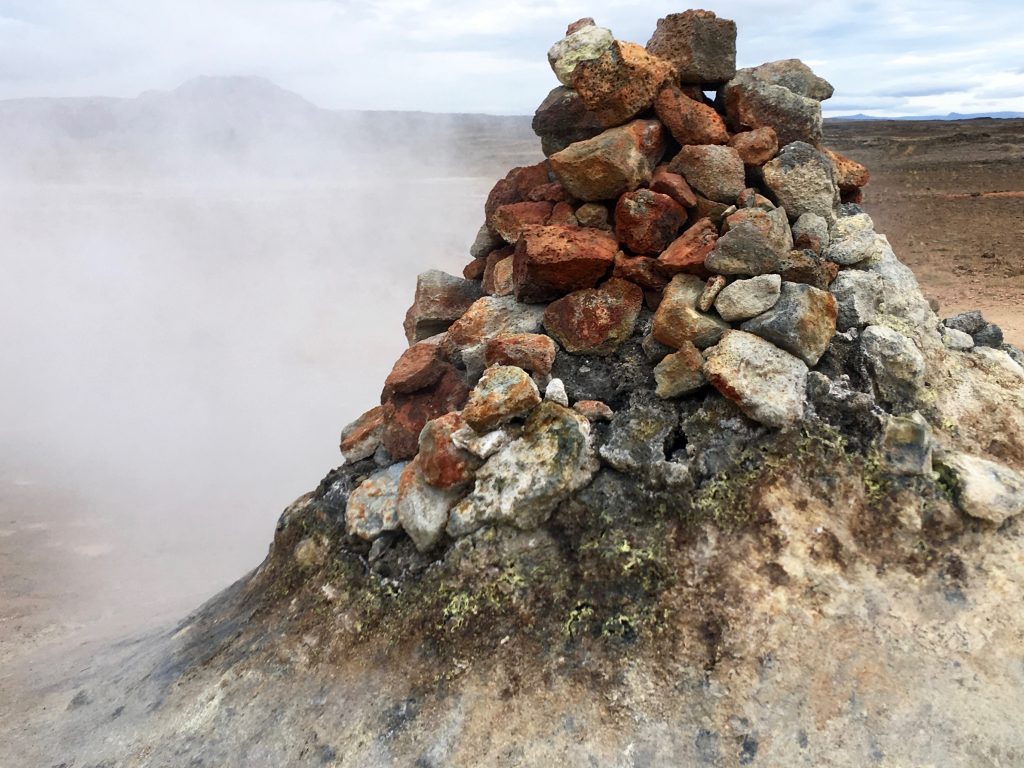 There is sulfur steam coming from this formation at a mud pud in Iceland. Photo: Tonya Fitzpatrick