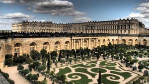 Versailles Castle and surrounding garden.