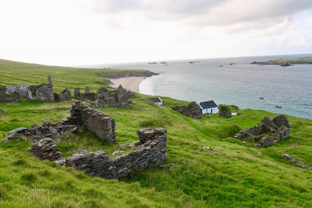 Ruins above the only small village on the Great Blasket Island