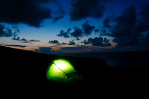 The only light for miles is found in this lone tent on the Great Blasket Island
