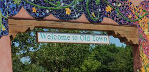 Entrance to Old Town in Albuquerqe, New Mexico