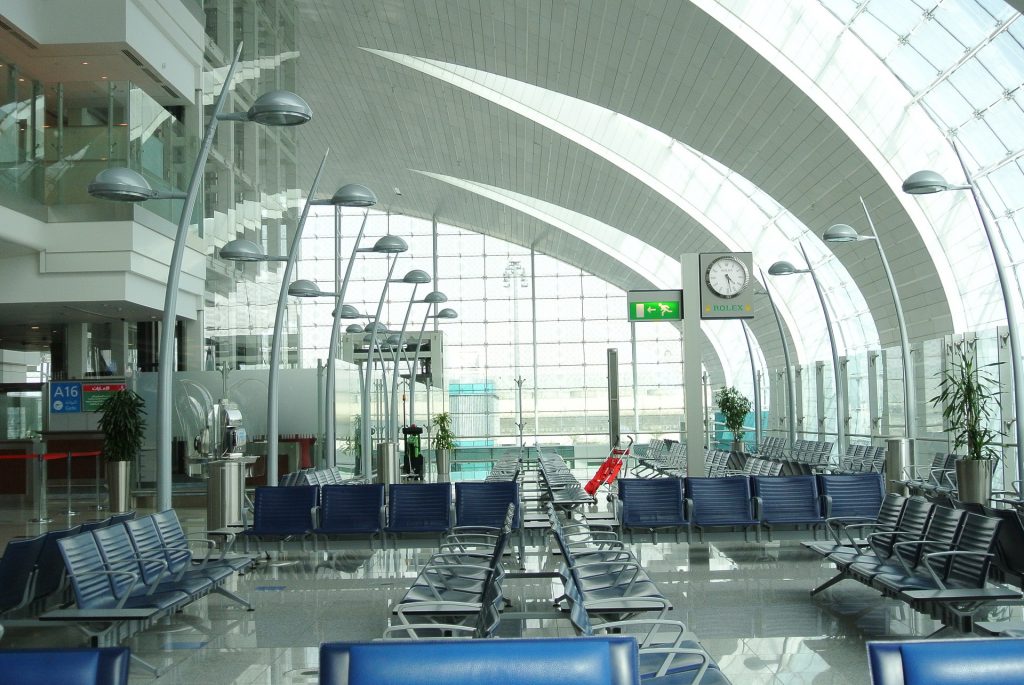 Empty Dubai airport
