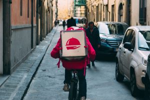 foodora-delivery on bike