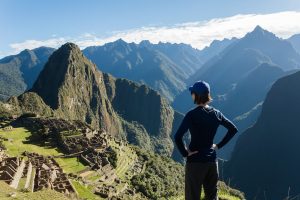 Peru overlooking Machu Picchu in appreciation of our planet