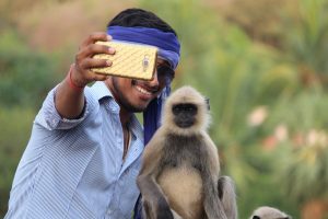 Selfie with monkey