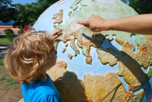 Teaching a child about the world