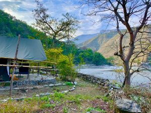 India-View-from-the-fishing-camp-tucked-between-wheat-terraces-at-the-foothills-of-the-Himilayan-mountains-with-Nepal-across-the-river.-—-in-Champawat-.