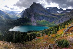 Grinnell Lake from Grinnell Glacier Trail. Photo: Ali Wunderman