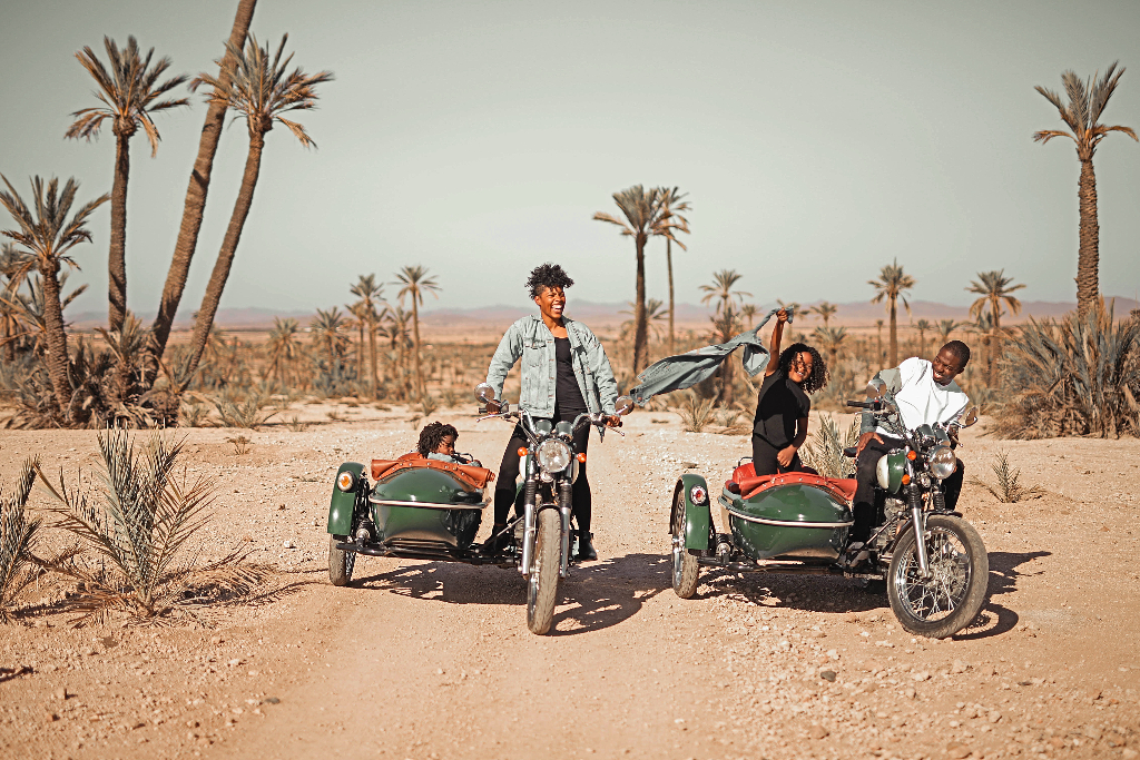 Marrakech with Kids Sidecar Adventure. Courtesy of Monet Hambrick, The Traveling Child