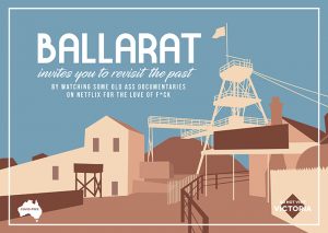 Ballarat postcard created by Guillermo Carvajal and Jess Wheeler