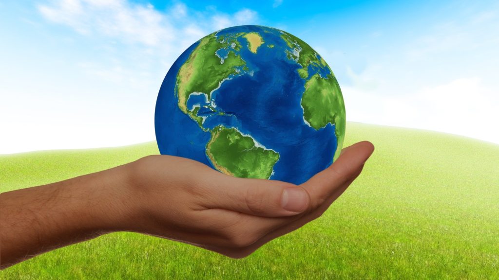 Hold a sustainable globe in your hand