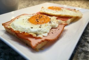 fried eggs on toast
