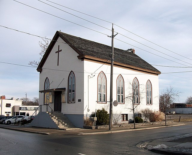Salem Chapel, British Methodist Episcopal Church National Historic Site of Canada 92 Geneva Street, St. Catharines, Ontario, Canada. Photo: Wikicommons