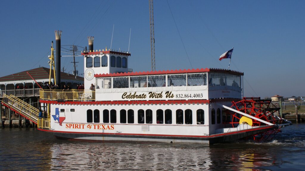 Spirit of Texas paddle wheel historic boat tour in Galveston, Texas 