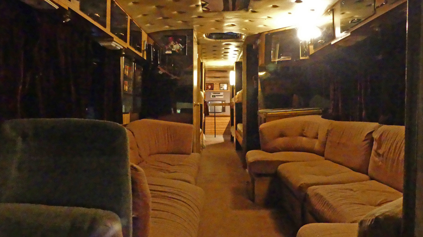 Inside Alabama's touring bus. Photo: Kathleen Walls