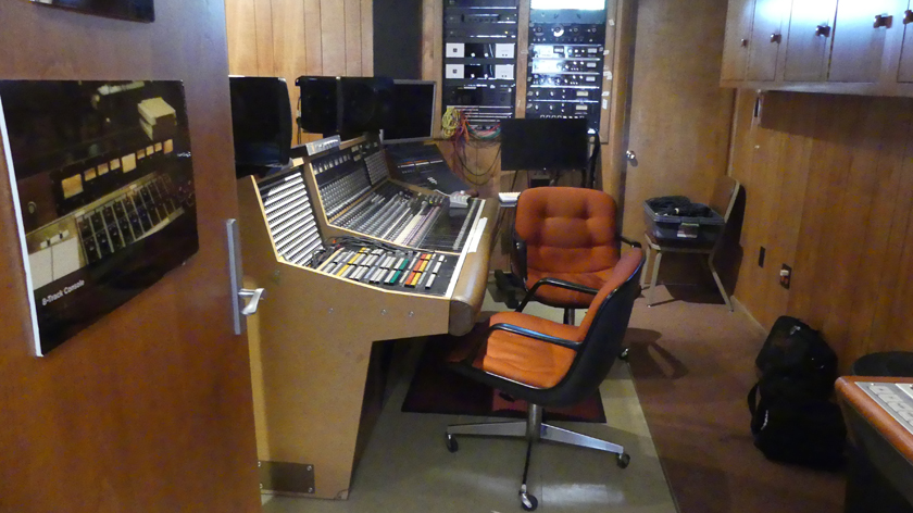 Instrument panel inside the studio at Muscle Shoals. Photo: Kathleen Walls