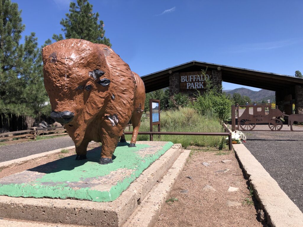 The iconic buffalo statue. Photo: Breana Johnson