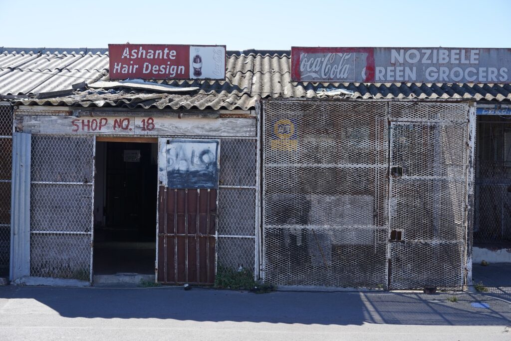 Businesses in a South African township.
