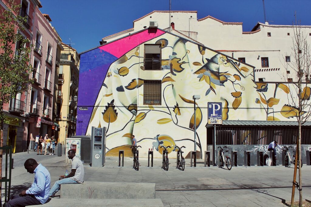 Lavapies neighborhood street art in Madrid