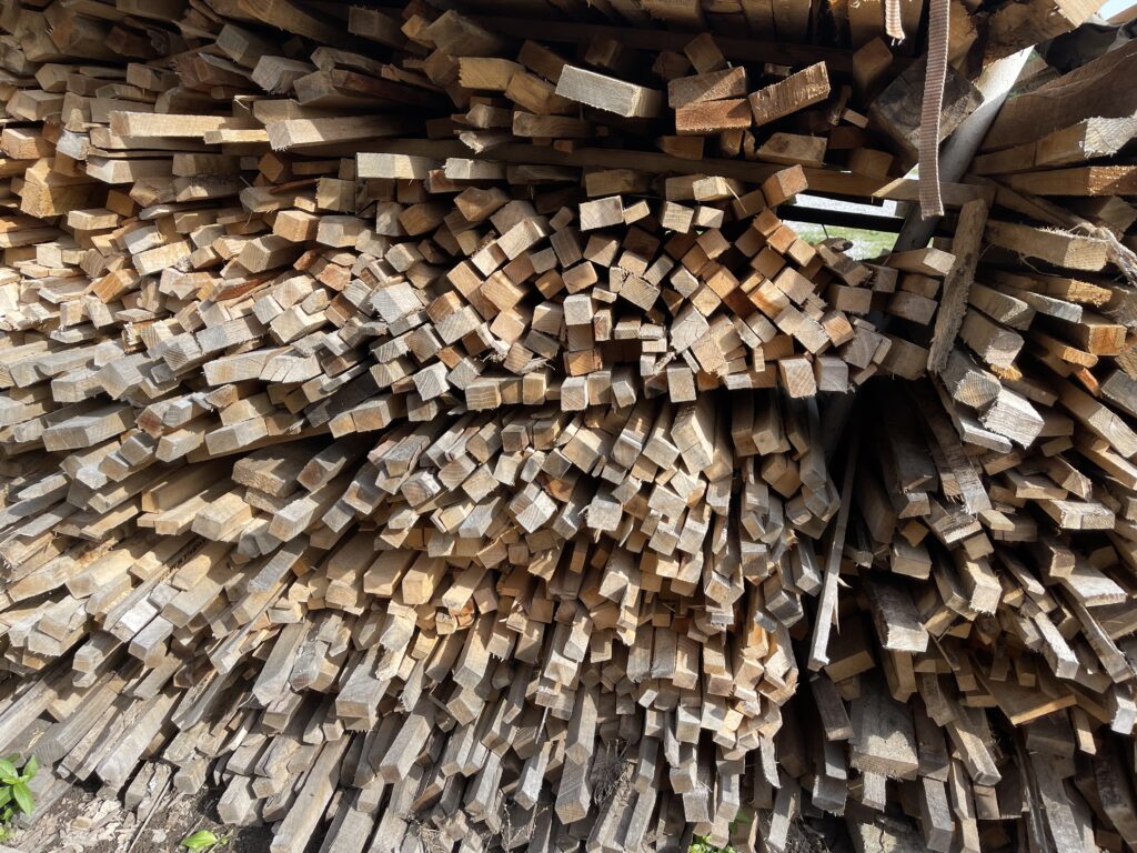 Wood-pile-for-smokehouse