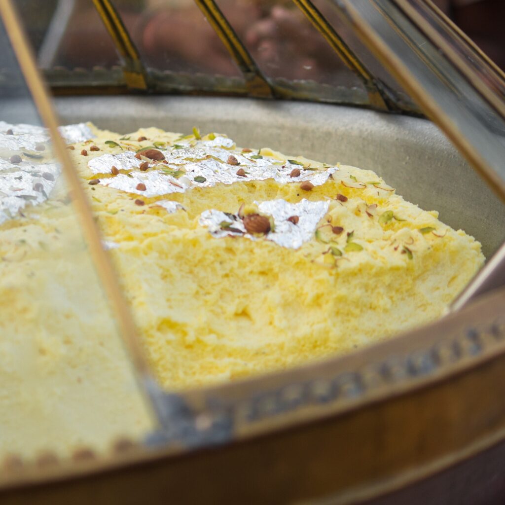Sweet desserts are popular street food treats you can find in Lucknow.