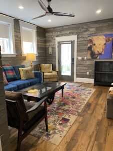 Roanoke The Stone House Interior with salvage inspired furnishings