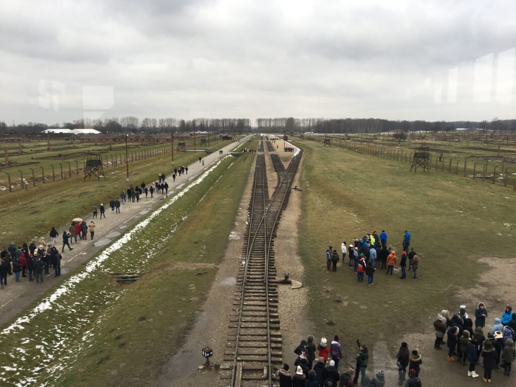 Train platform in Auschwitz