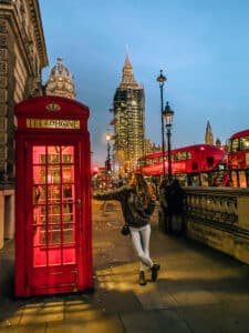 London phonebooth and Big Ben. Photo by Kellie Paxian