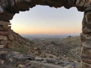 Overlooking Phoenix from a mountain view.