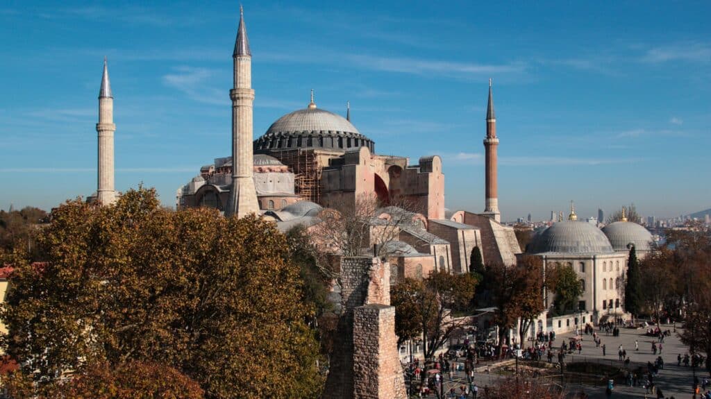 Hagia Sophia, officially the Holy Hagia Sophia Grand Mosque in Istanbul, Turkey.