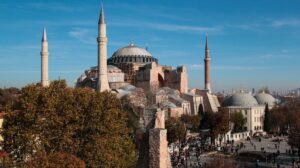 Hagia Sophia, officially the Holy Hagia Sophia Grand Mosque in Istanbul, Turkey.