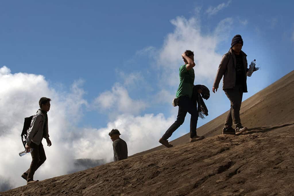 The hike up towards Bromo summit. Photo: Sugato Mukherjee