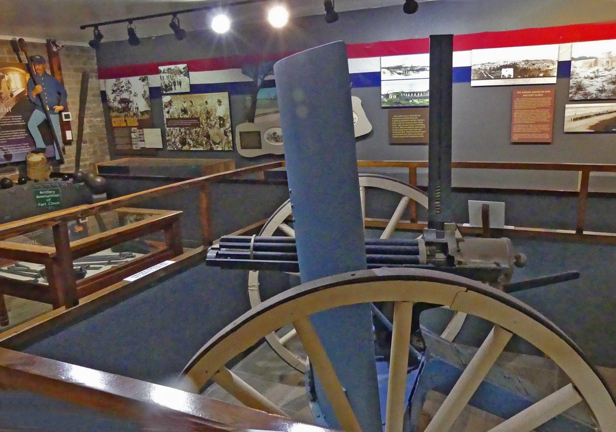 Gatlin gun at Fort Clinch Museum, Amelia Island. Photo: Kathleen Walls
