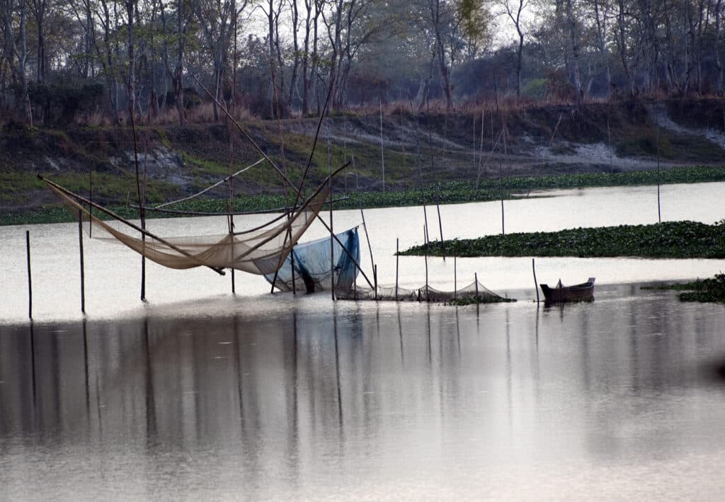 A small river flowing by Kaziranga 6th Addition. Wild Mahseer Assam Photo: Sugato Mukherjee