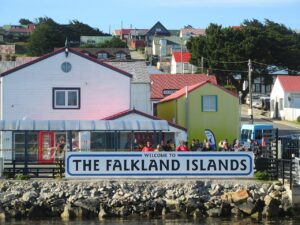 Welcome Sign for Falkland Islands courtesy of Wikimedia Commons