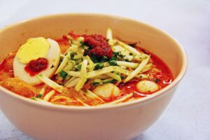 Laksa is a spicy noodle dish.