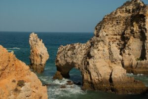 Rock formations off the coast of Lagos, Portugal