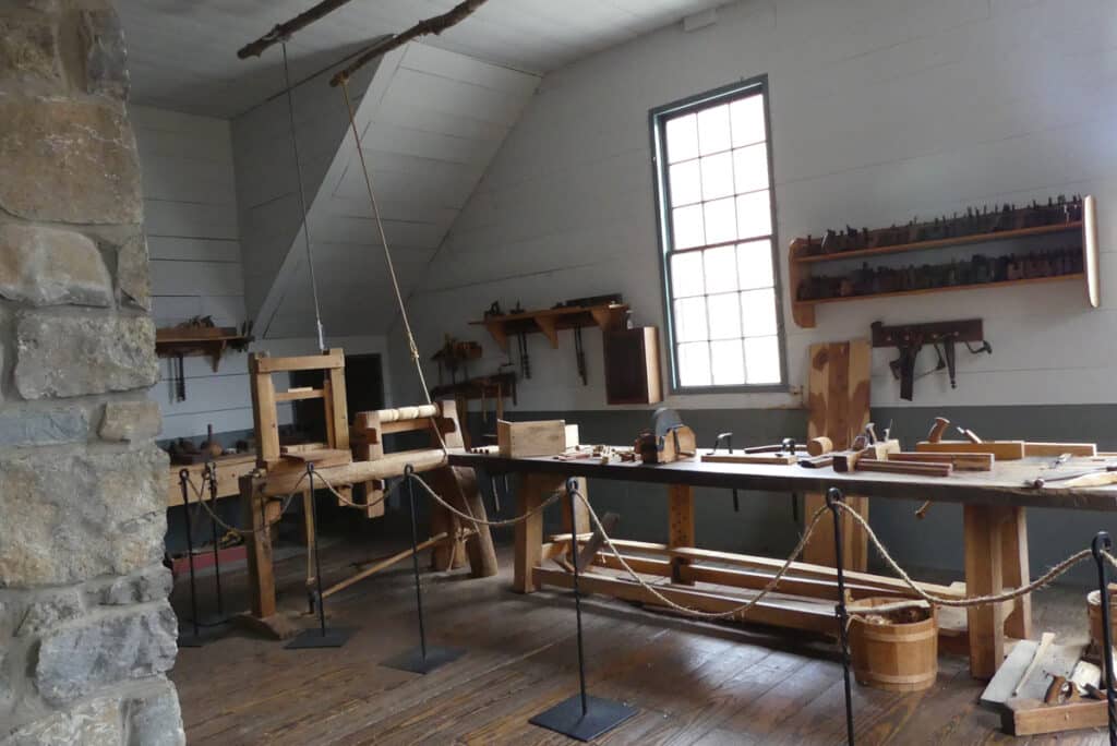 Some of the cabinet making tools in Convention Hall. Huntsville Photo: Kathleen Walls