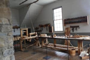 Some of the cabinet making tools in Convention Hall. Photo: Kathleen Walls