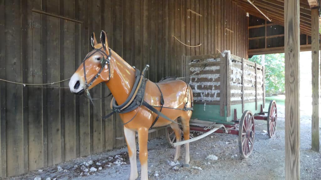Horse and wagon at Cotton Gin. Old Alabama Town Photo: Kathleen Walls