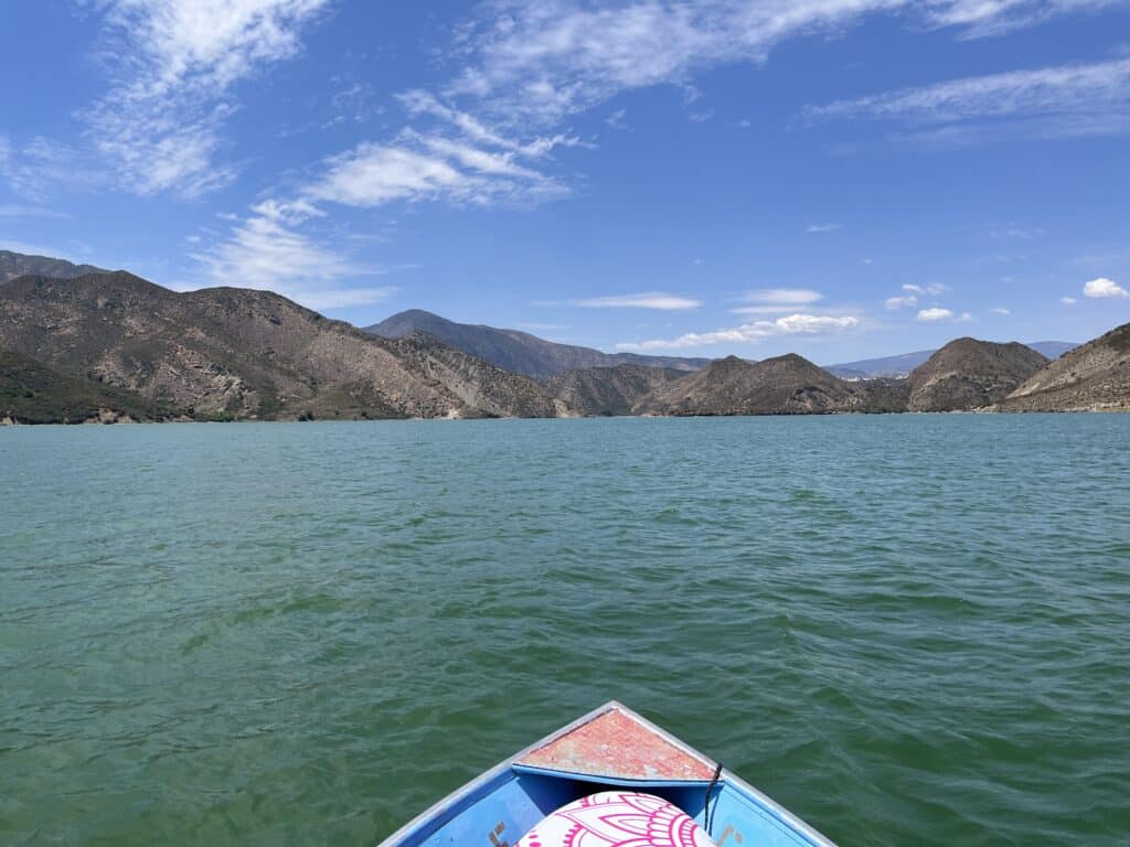 Heading out to explore Pyramid Lake by boat. Photo: Thomas Später 
