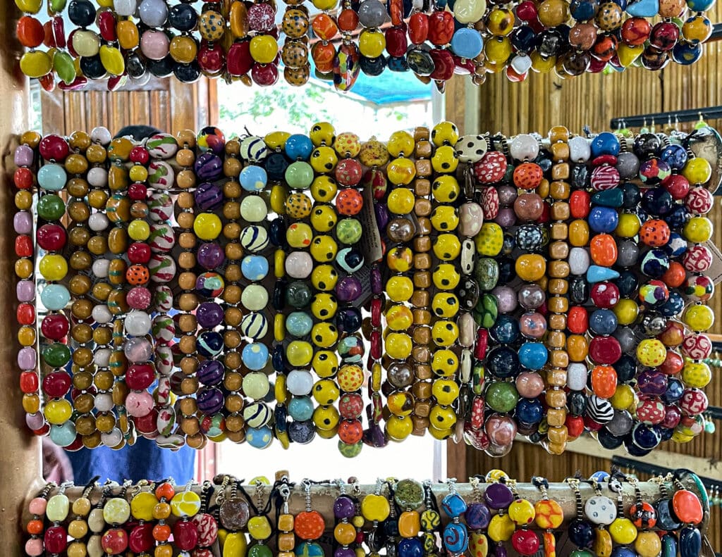 Beautiful ceramic bead necklaces. Kenya. Photo: Julie Dee Suman